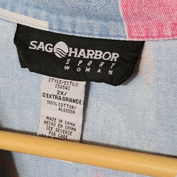 Sag Harbor Multicolor Postcard Print Men's Shirt - Picture 3 of 6